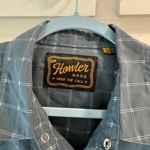 Howler Bros Blue Plaid Button-Up Shirt